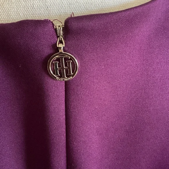 Tommy Hilfiger Plum Ruffle Sleeve Midi Dress - Picture 4 of 4